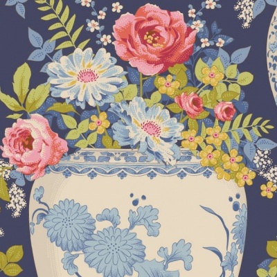 Chic Escape - Flowervase Navy Blue