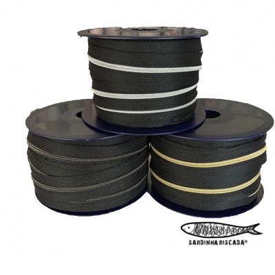 Fecho Zipper Malha 3 - Metalizado