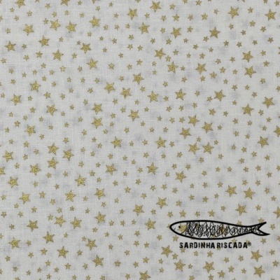 Estrelas Fundo Branco com Dourado
