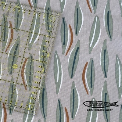 Canvas estampado - Folhas Finas