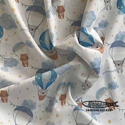 Bichinhos nas nuvens -  Balões e Paraquedas Azul