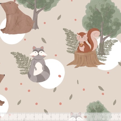 Bosque encantado - Bichinhos nas árvores (estampado digital)