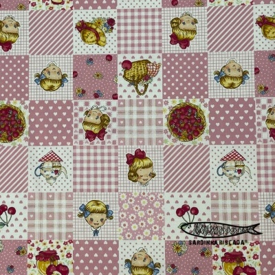 Margret & Sophie - Small squares - Pink