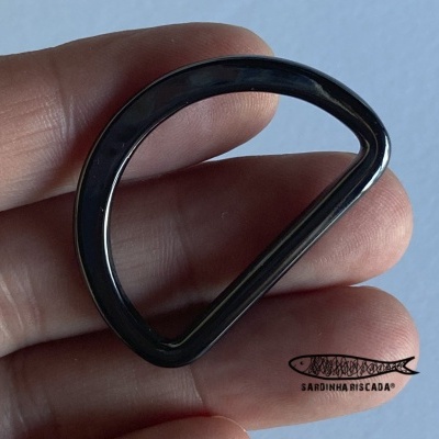 Argola Meia Lua  Premium - Antracite