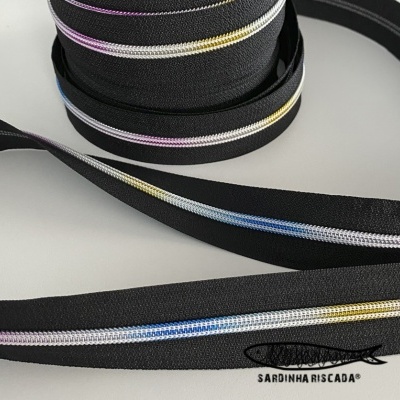 Fecho Zipper Malha 5 - Metalizado