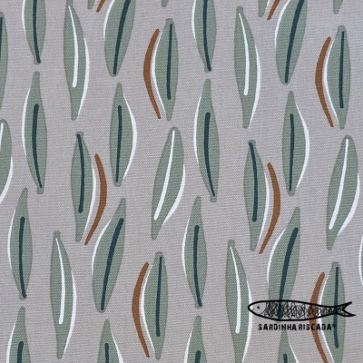 Canvas estampado - Folhas Finas