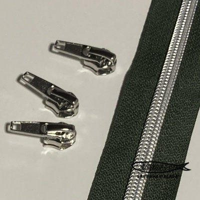 Fecho Zipper Metalizado - Prata