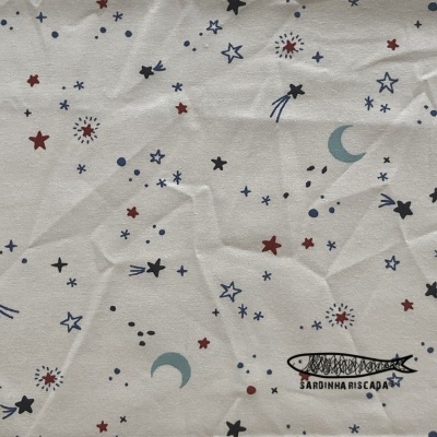 Espaço - Estrelas - Algodão Orgânico