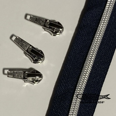Fecho Zipper Metalizado - Prata