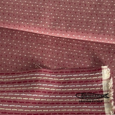 Tramado Japonês - Pintas Vermelhas Tramado Japonês - Pintas Vermelhas