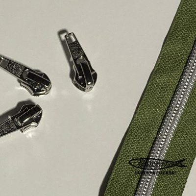 Fecho Zipper Metalizado - Prata