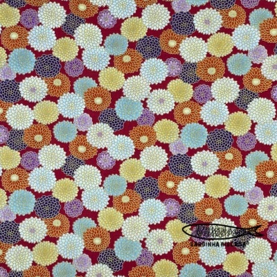 Flores fundo vermelho