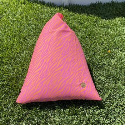 Puff de praia - Zebra Laranja e Rosa Puff de praia - Zebra Laranja e Rosa