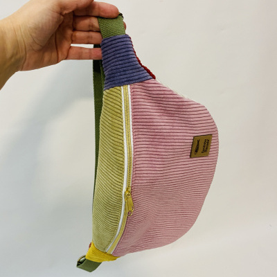 Bolsa de cintura - Furnas verde e Rosa