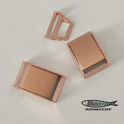 Fecho metálico de 25mm - Rosa Gold