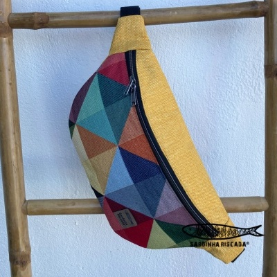 Bolsa de cintura - Triângulos Amarela