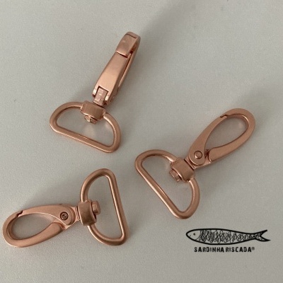 Mosquetão Premiun 25mm Rosa Gold