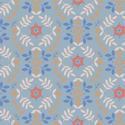 Horses Flower Poplin Fabric