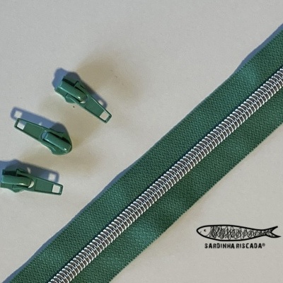 Fecho Zipper Metalizado - Prata