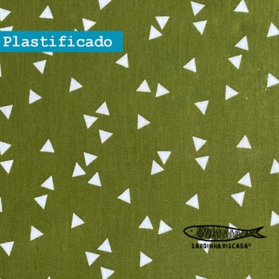 Triângulos - Verde Olive - Plastificado