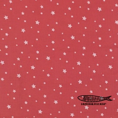 Musselina Coral com estrelas