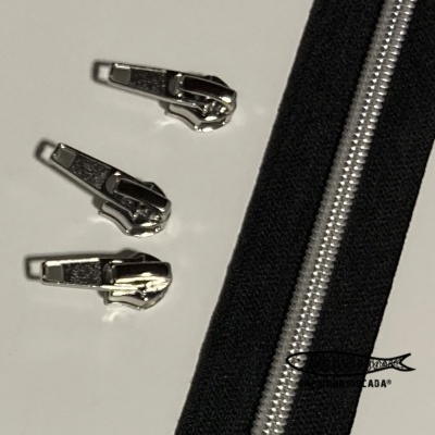 Fecho Zipper Metalizado - Prata