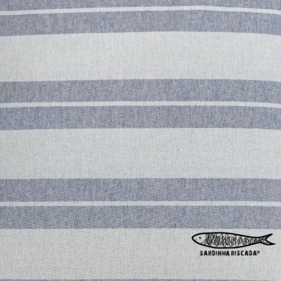 Linho Alentejano Reciclado - Riscas  Azuis