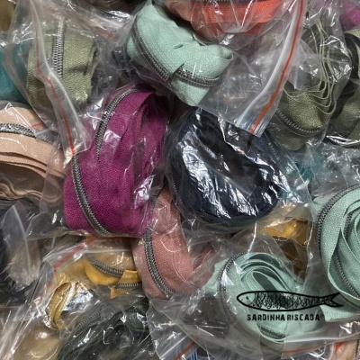 Fecho Zipper Metalizado - Antracite