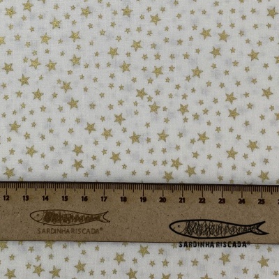 Estrelas Fundo Branco com Dourado