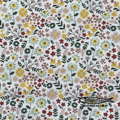 Algodão orgânico - Small Garden Menta