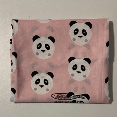 Retalho Panda Rosa  40x150 cm