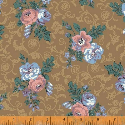 Bedford - Floral Bouquet  Lt Brown
