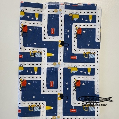 Retalho Pista azul   50x150 cm