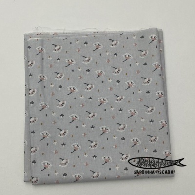 Retalho Dente leão cinza 40x150cm