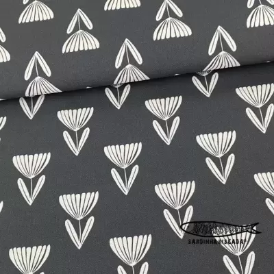 Canvas  - Flores fundo Preto