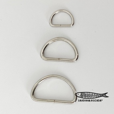 Argola Meia Lua  - Prata