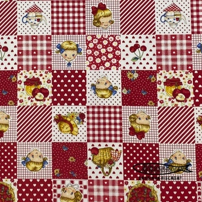 Margret & Sophie - Small squares - Red