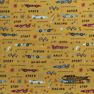 Carros de corrida - Ocre