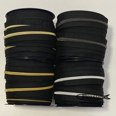Fecho Zipper Malha 5 - Metalizado