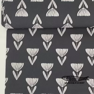 Canvas  - Flores fundo Preto