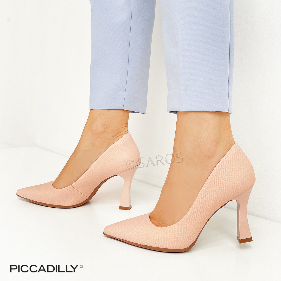 Stilettos Piccadilly nude salto "boca de sino"