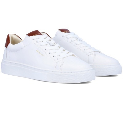 Sapatilhas brancas GANT com detalhes castanhos e sola branca espessa
