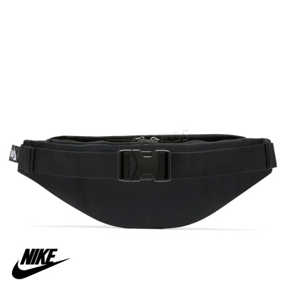 Pochete preta Nike com fecho de fivela e zíper