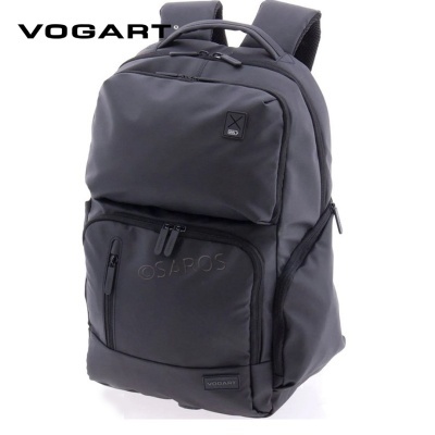 Mochila preta Vogart com múltiplos bolsos e alças acolchoadas
