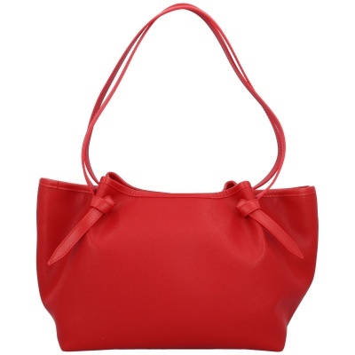 Mala de senhora vermelha com alças duplas finas