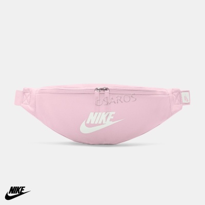 Pochete rosa Nike com fecho de correr e logo branco