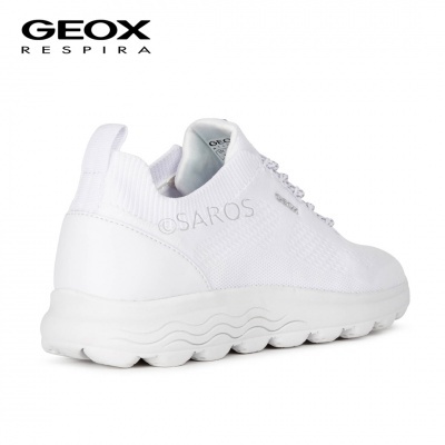 Tênis desportivo branco Geox Respira com sola ondulada