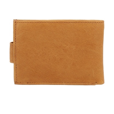 Carteira castanha de camurça com fecho lateral