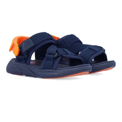 Sandálias desportivas azul escuro com detalhe laranja e sola antiderrapante