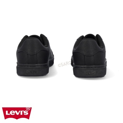 Sapatilhas pretas Levis em pele sintética, vista traseira